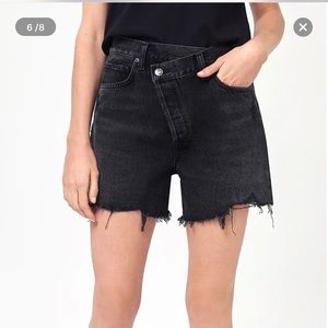 NWT Agolde crisscross shorts in hitchhike.